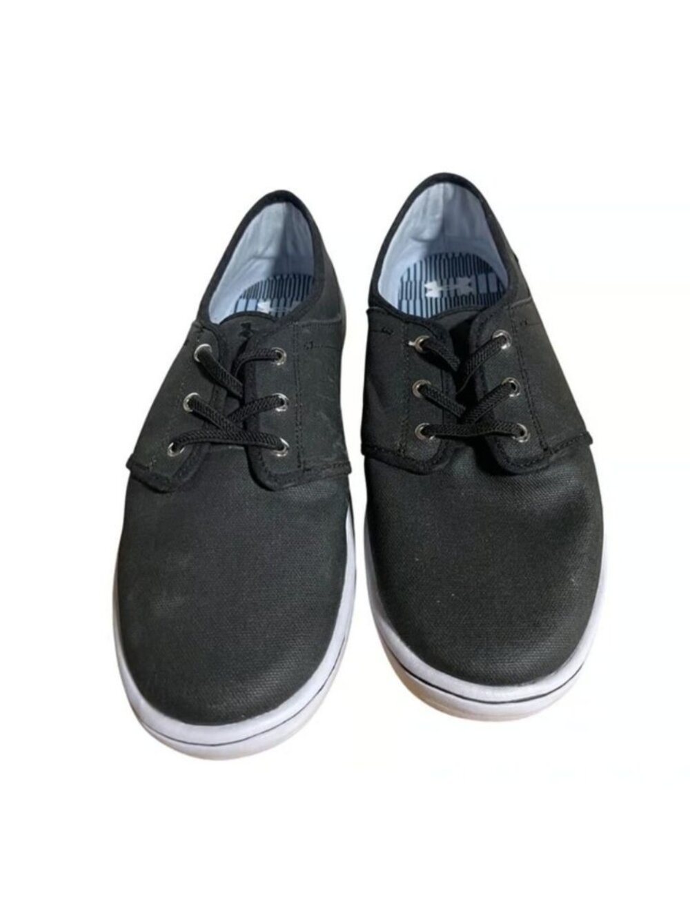 Under Armour Street Encounter Casual Shoes Black Canvas Sneakers Womens 9